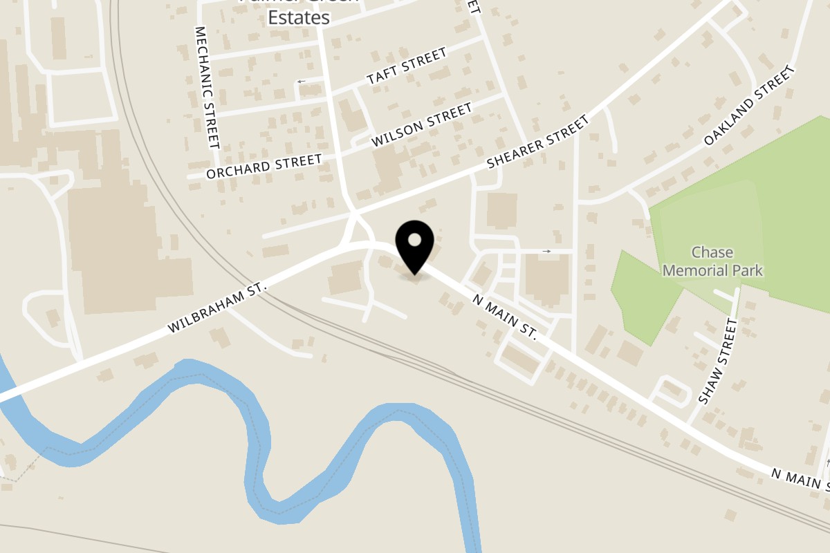 Map showing the location of Paramount Pizza 3 on 1618 N Main St in Palmer